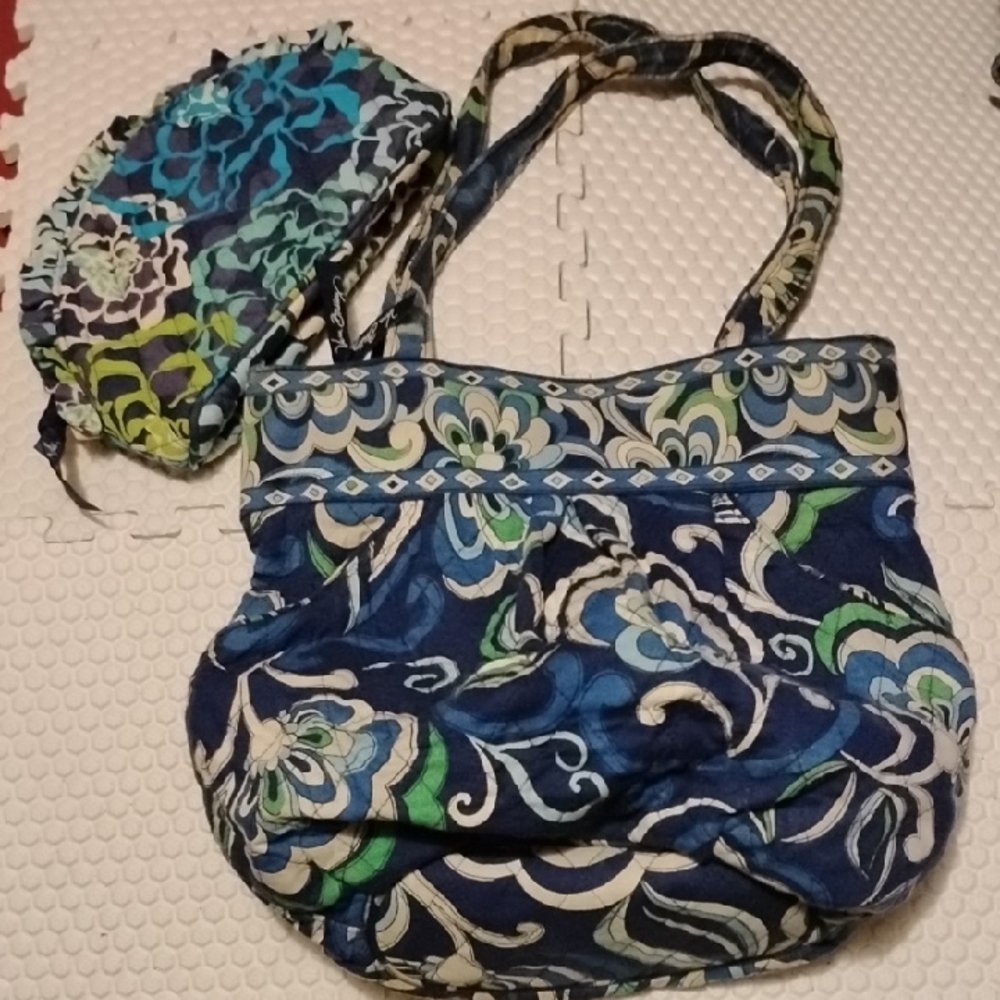 Vera Bradley Mediterranean Blue (released 2008 and since retired)Bag And Pouch